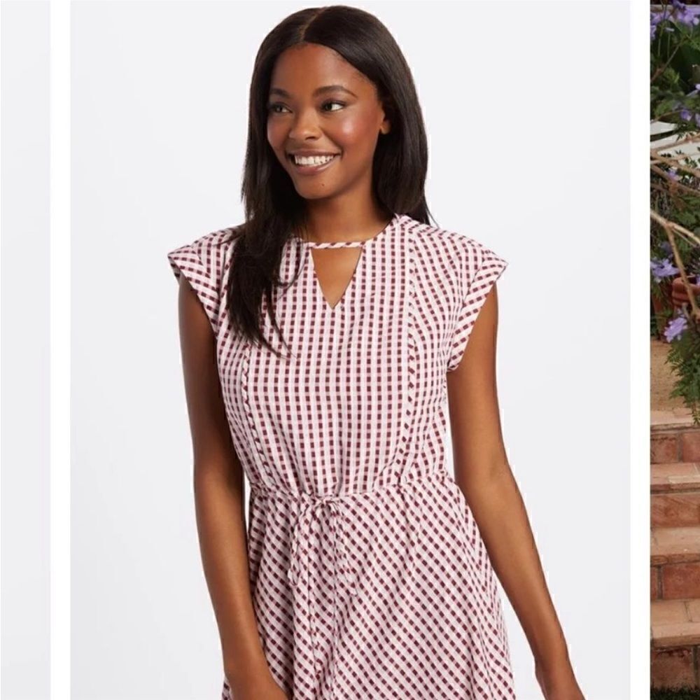 Draper James Gingham Keyhole Midi Dress NWT - Picture 5 of 15